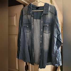 Torrid size 3 denim button up